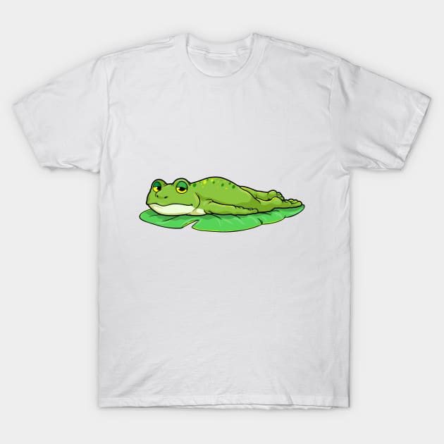 Frog on Leaf T-Shirt by Markus Schnabel